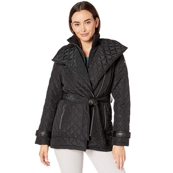 Vince Camuto Jackets & Blazers - Vince Camuto Asymmetrical Zip Tie Waist Jacket